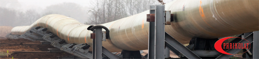 Pipeline fertig zum Rohreinzug in der grabenlosen Rohrverlegung, der gesteuerten Horizontalbohrtechnik